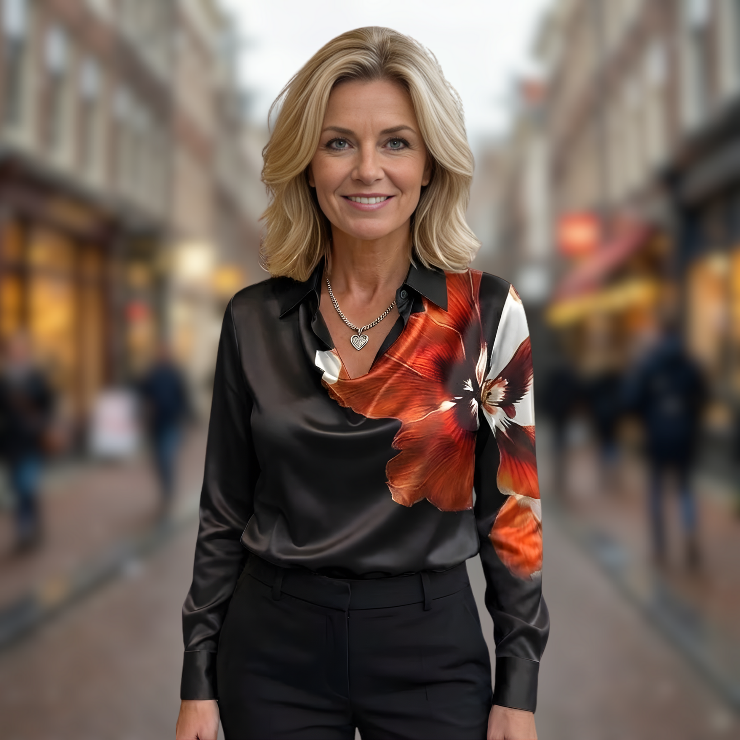 Fiona™ | Elegante Satijnen Blouse