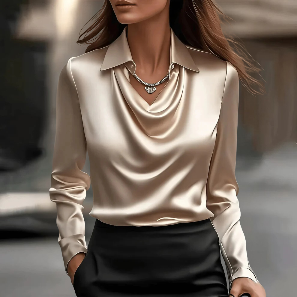 Fiona™ | Elegante Satijnen Blouse