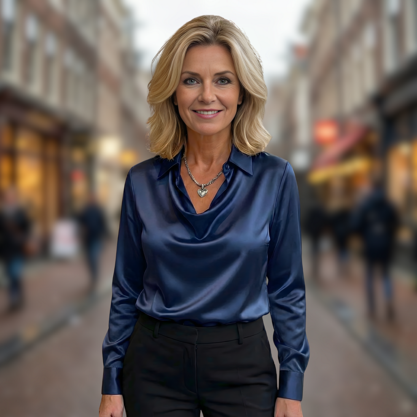 Fiona™ | Elegante Satijnen Blouse