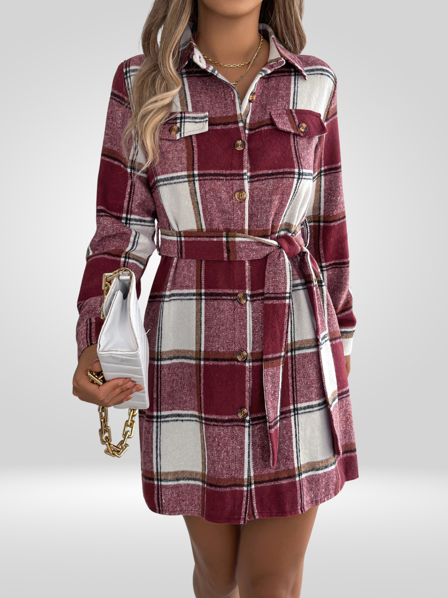 Luna Rosa - Geruit Jurk