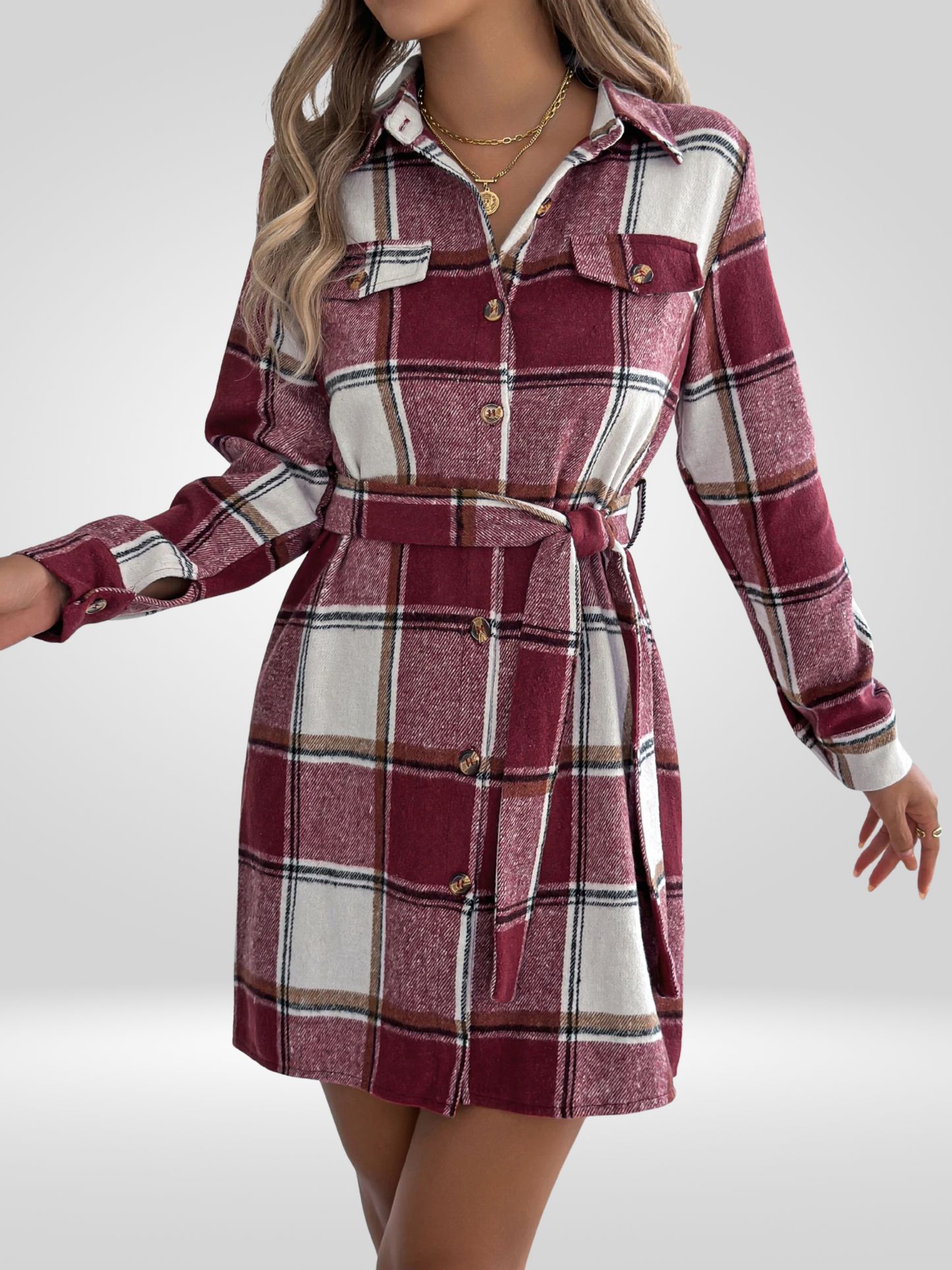 Luna Rosa - Geruit Jurk