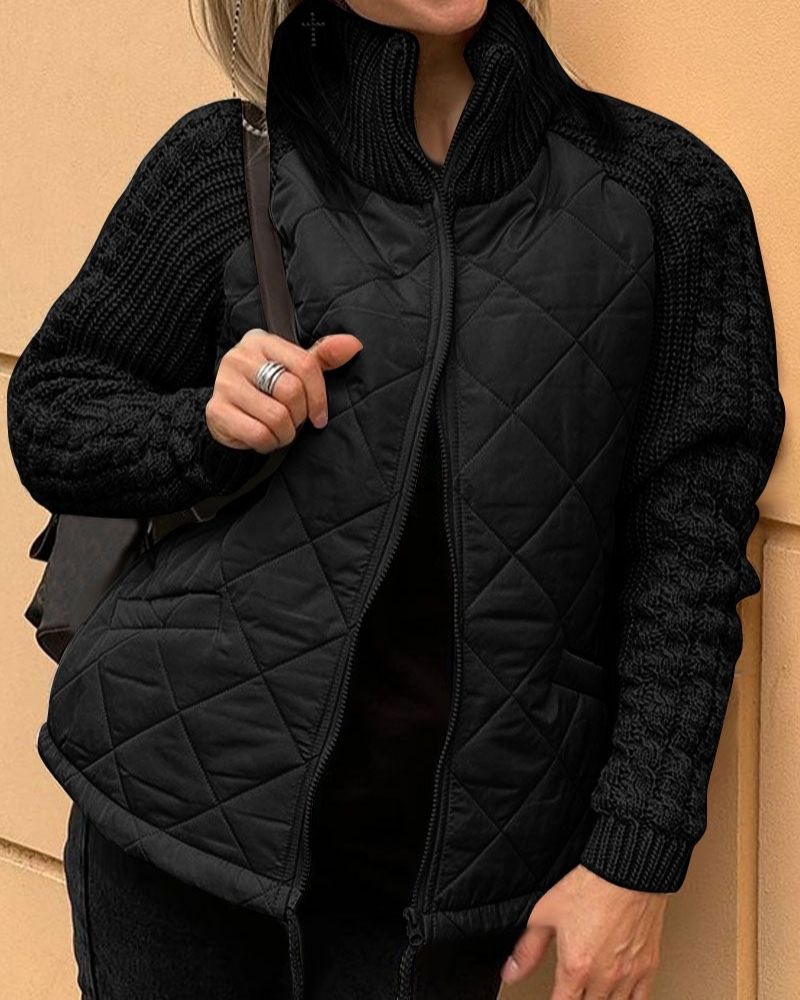 Victoria | Casual Gebreide Fleece Jas